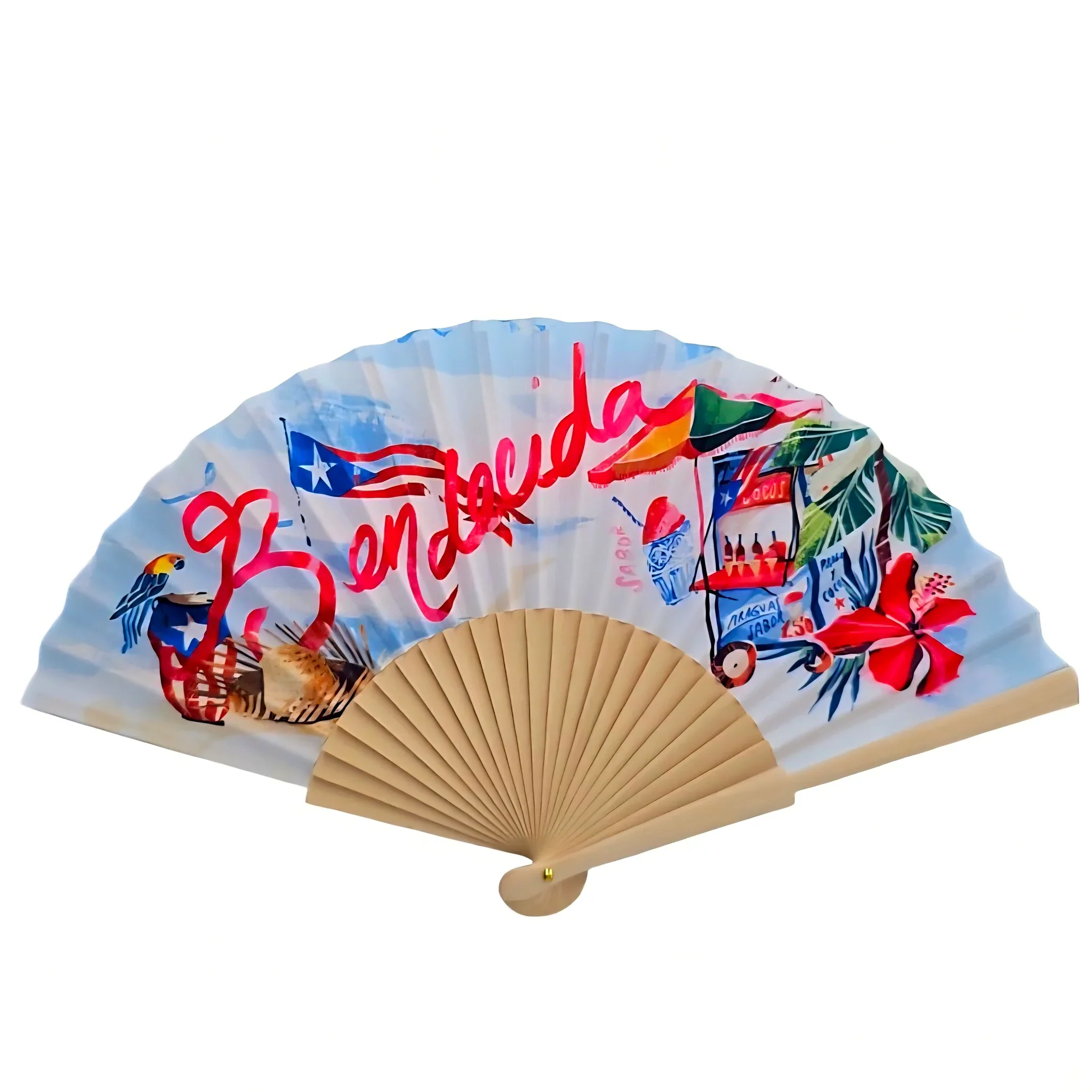 "Bendecida" - Hand Fan - Image 2
