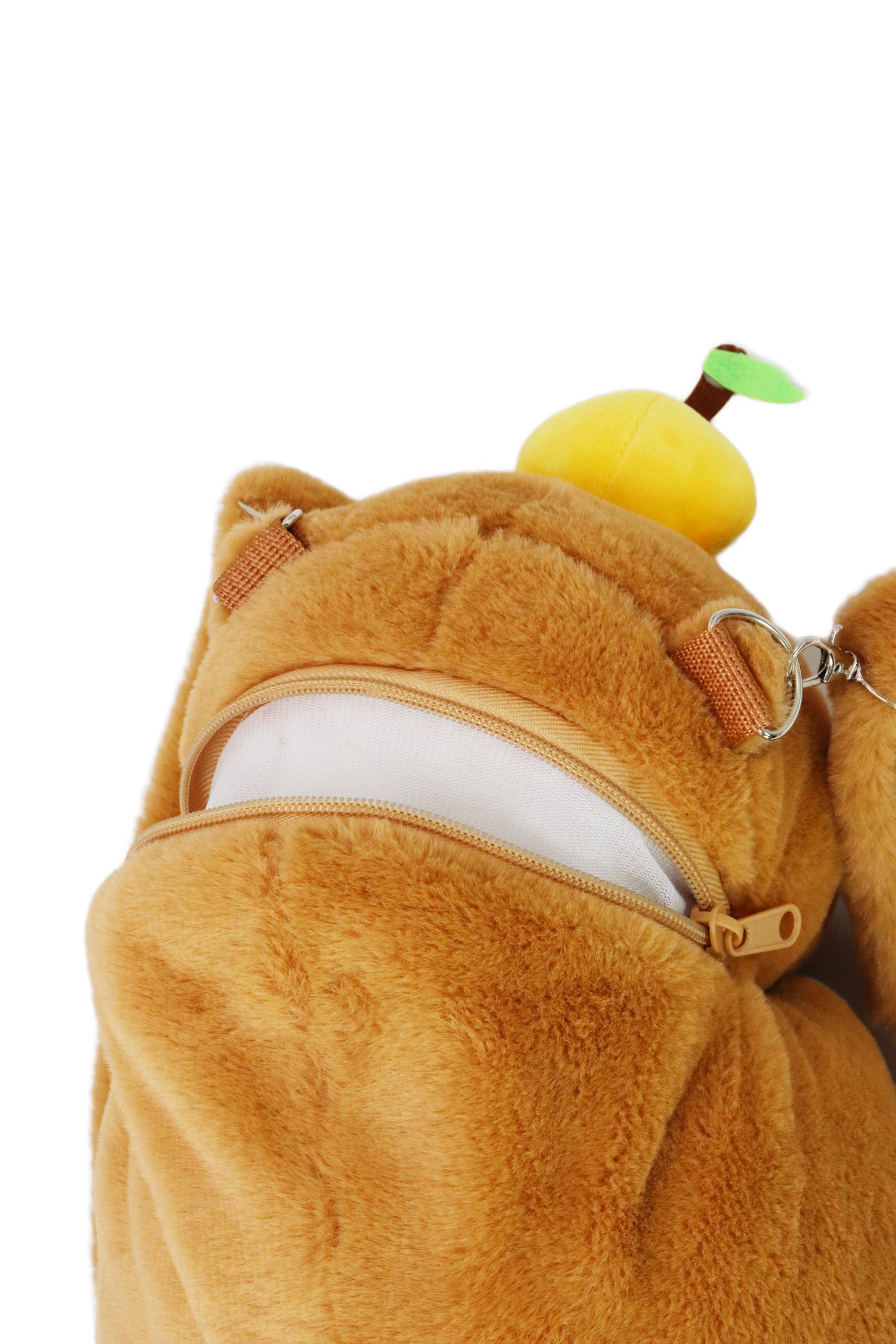 Capybara Fuzzy Faux Fur Backpack - Image 11