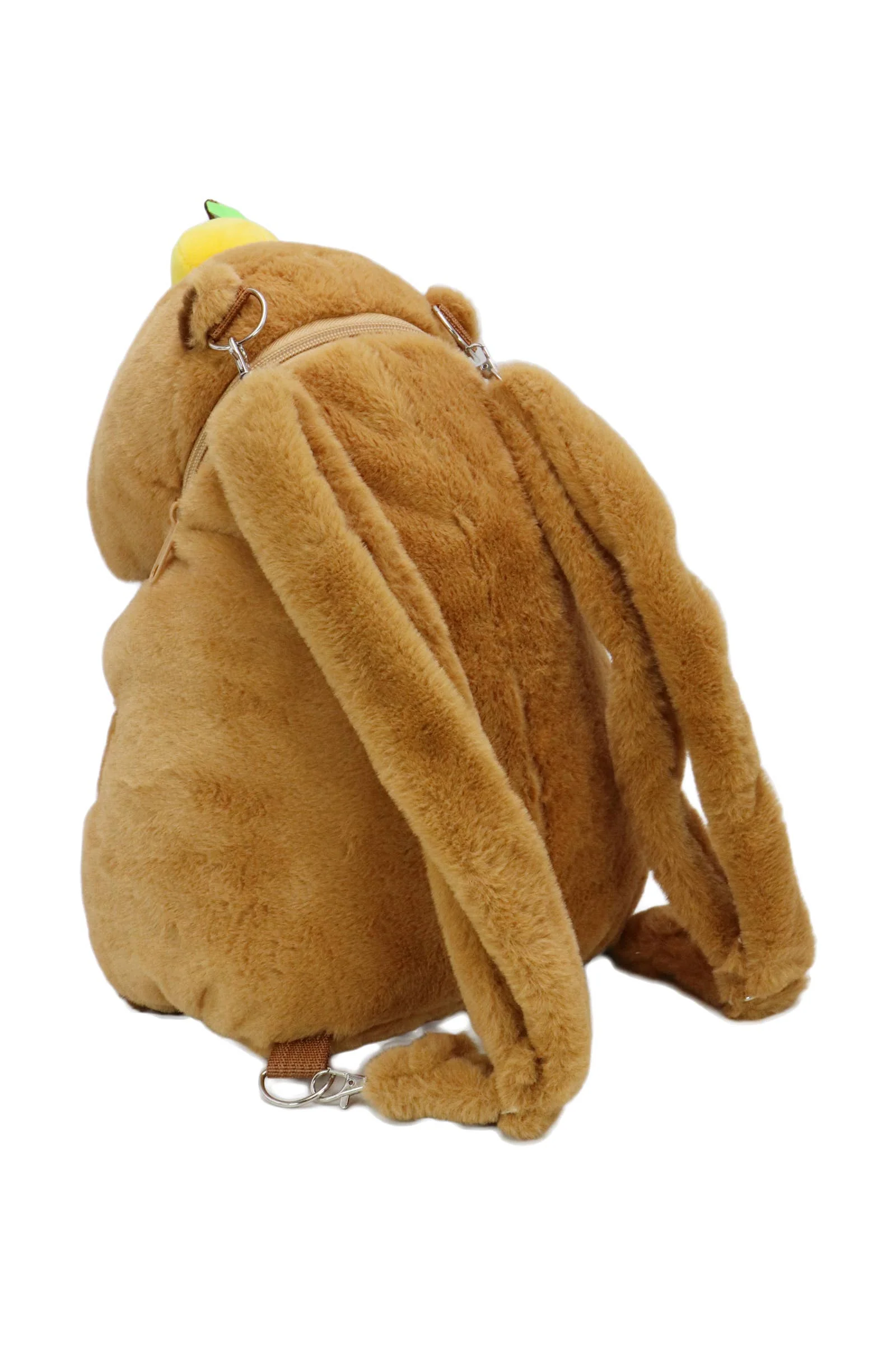 Capybara Fuzzy Faux Fur Backpack - Image 7