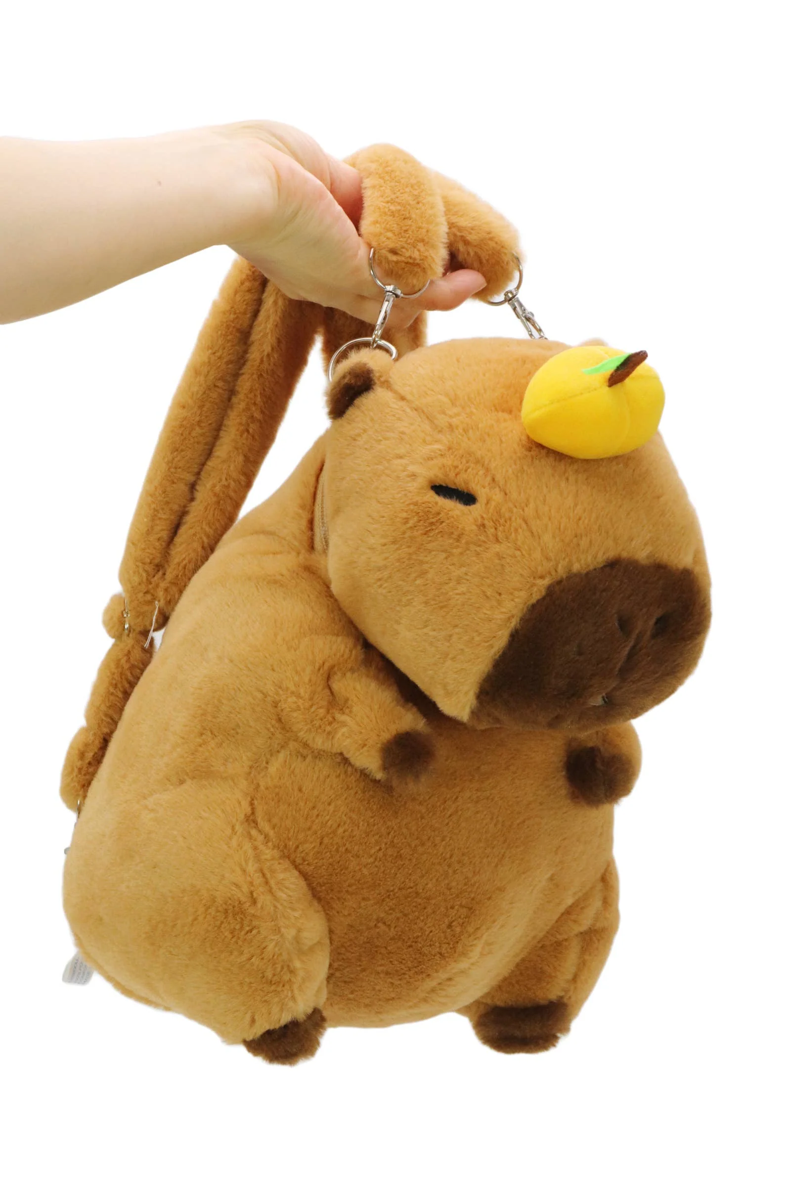Capybara Fuzzy Faux Fur Backpack - Image 9