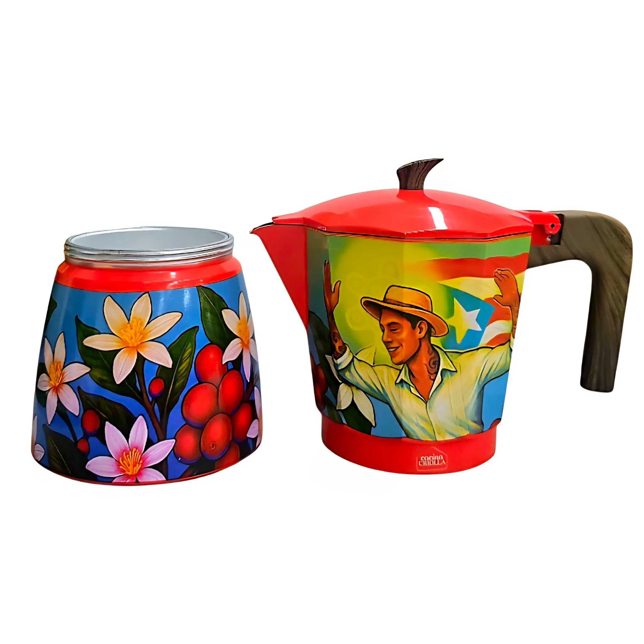 Cocina Criolla 12 Cups Moka Pots (Greca) - "Los Bailadores" by Juan Salgado - Image 6