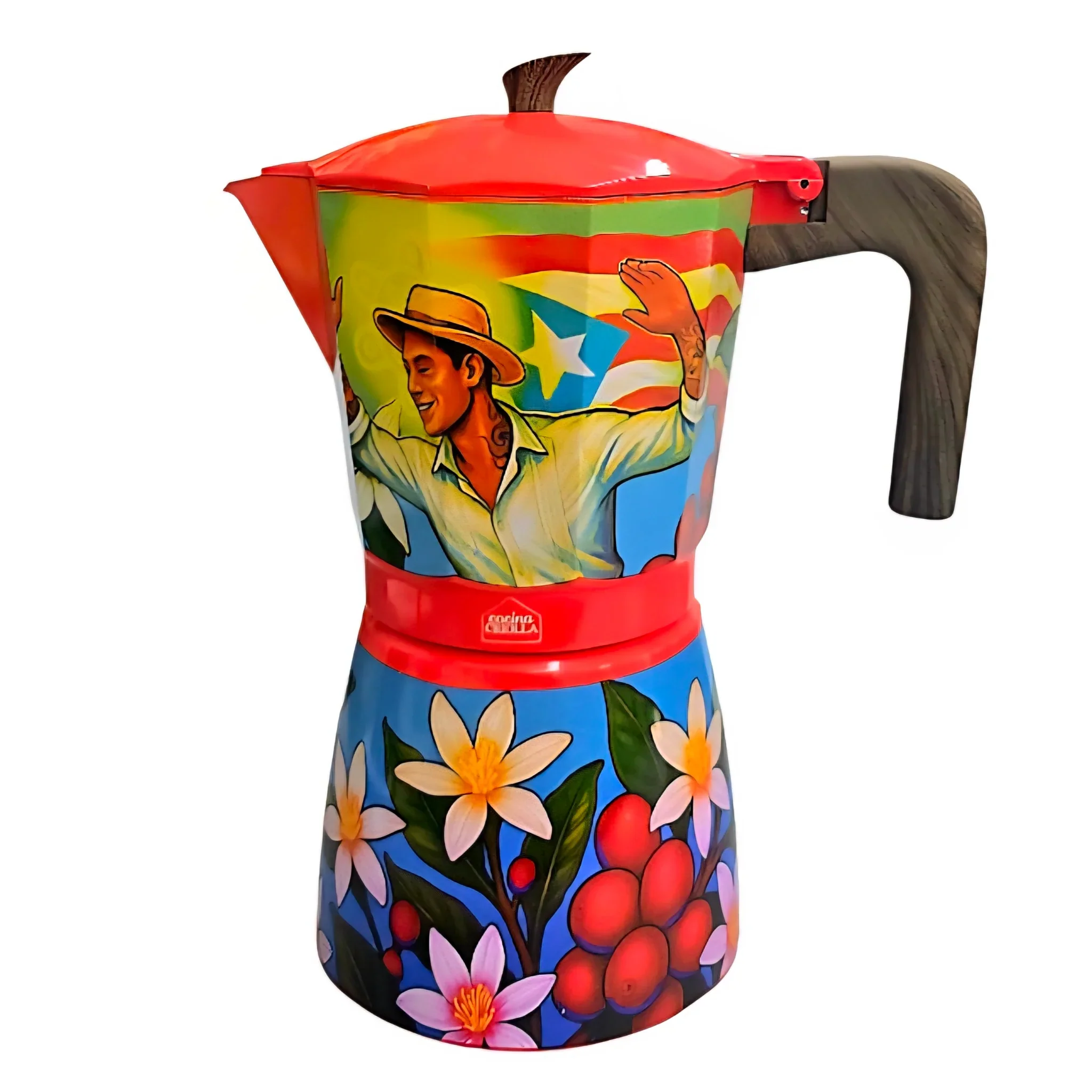 Cocina Criolla 12 Cups Moka Pots (Greca) - "Los Bailadores" by Juan Salgado - Image 7