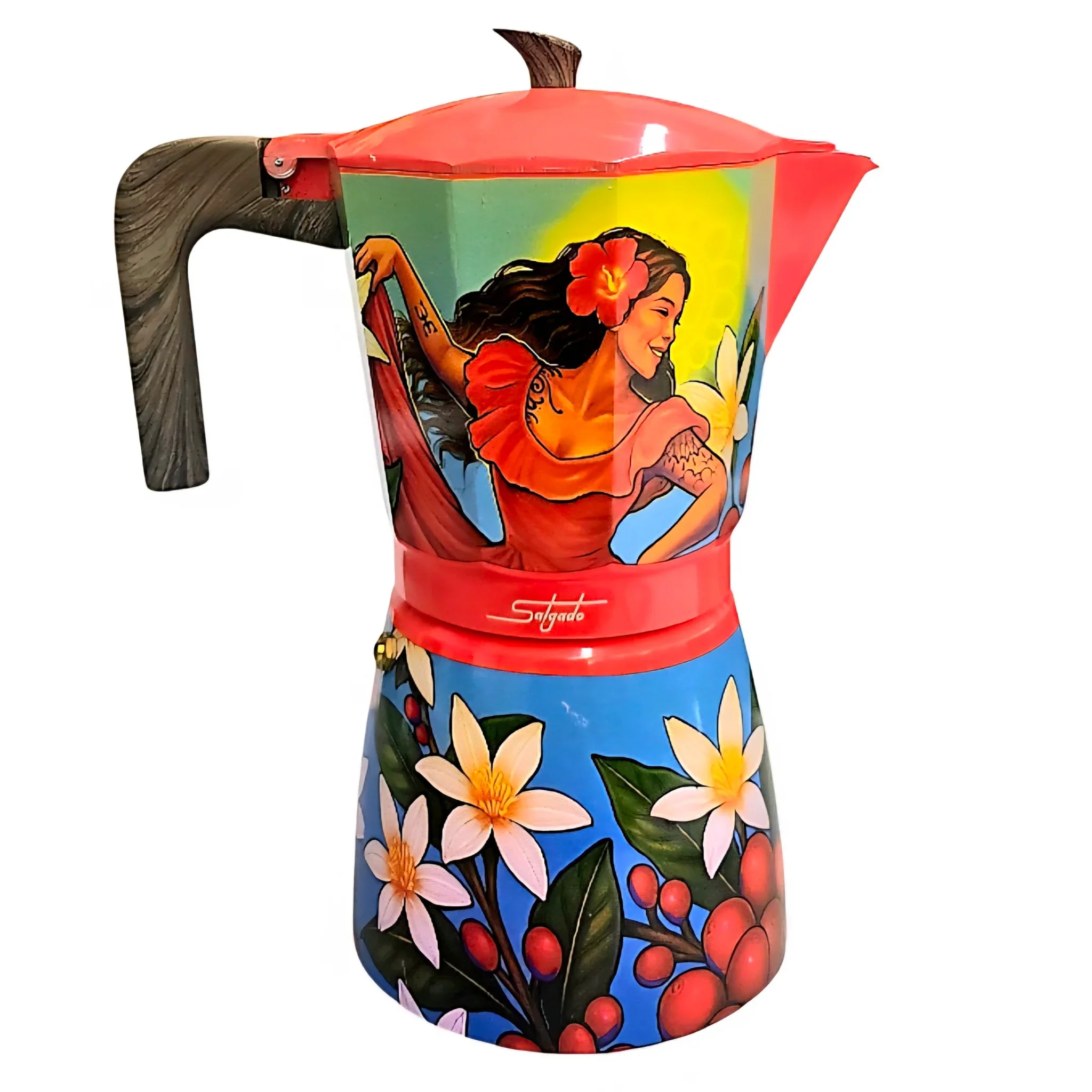 Cocina Criolla 12 Cups Moka Pots (Greca) - "Los Bailadores" by Juan Salgado - Image 8