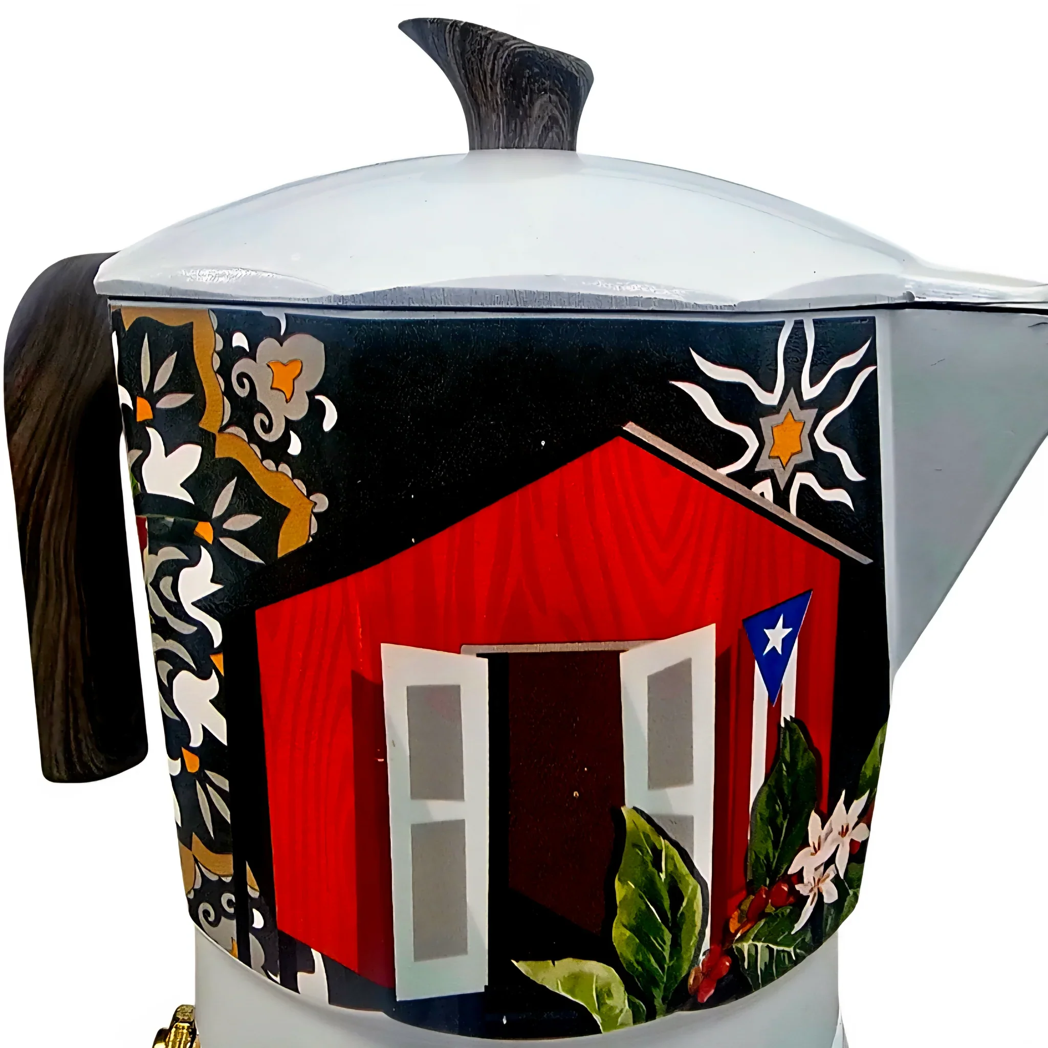 Cocina Criolla Limited Edition Moka Pots (Greca) - "Mosaico de Reyes" Design - Image 4