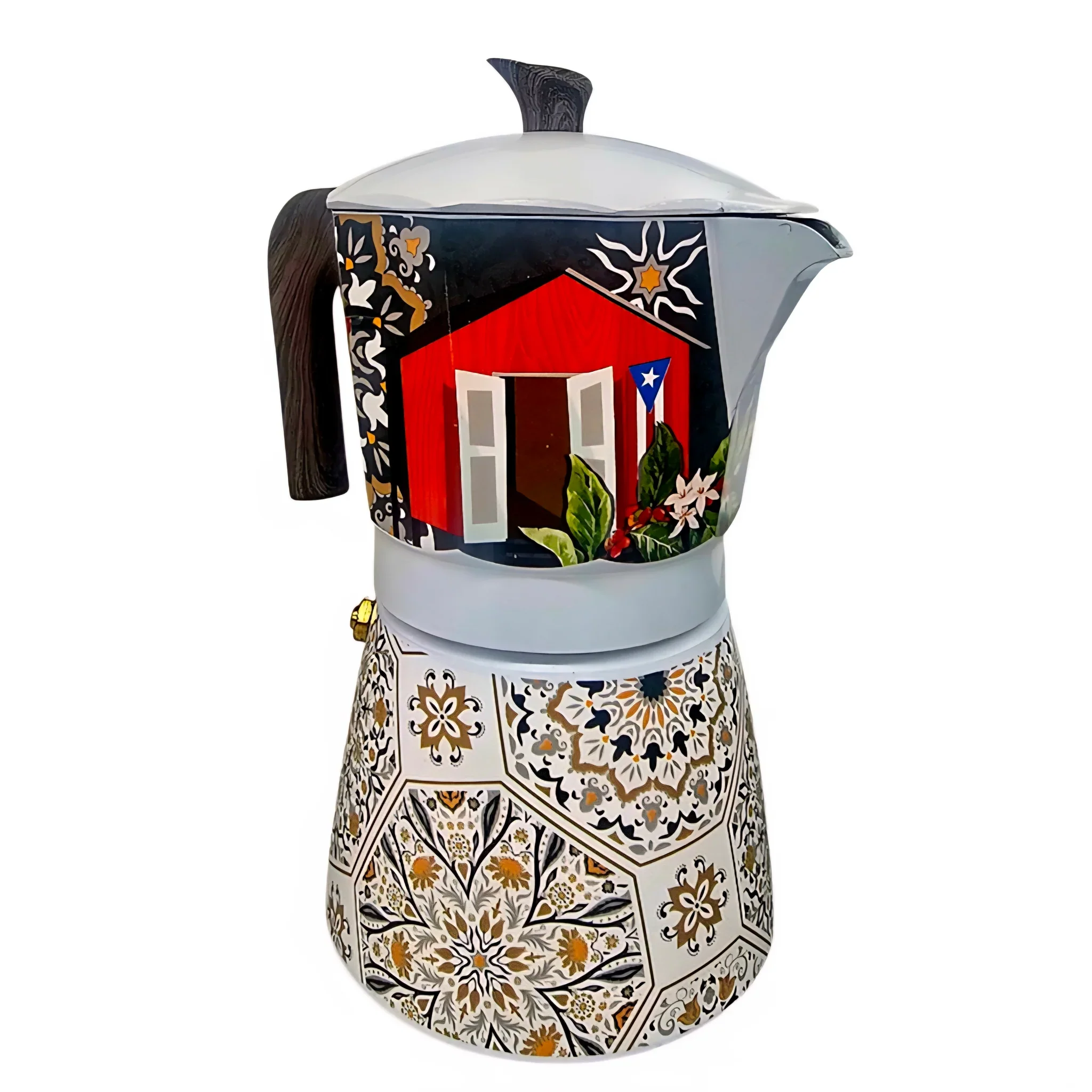 Cocina Criolla Limited Edition Moka Pots (Greca) - "Mosaico de Reyes" Design - Image 6