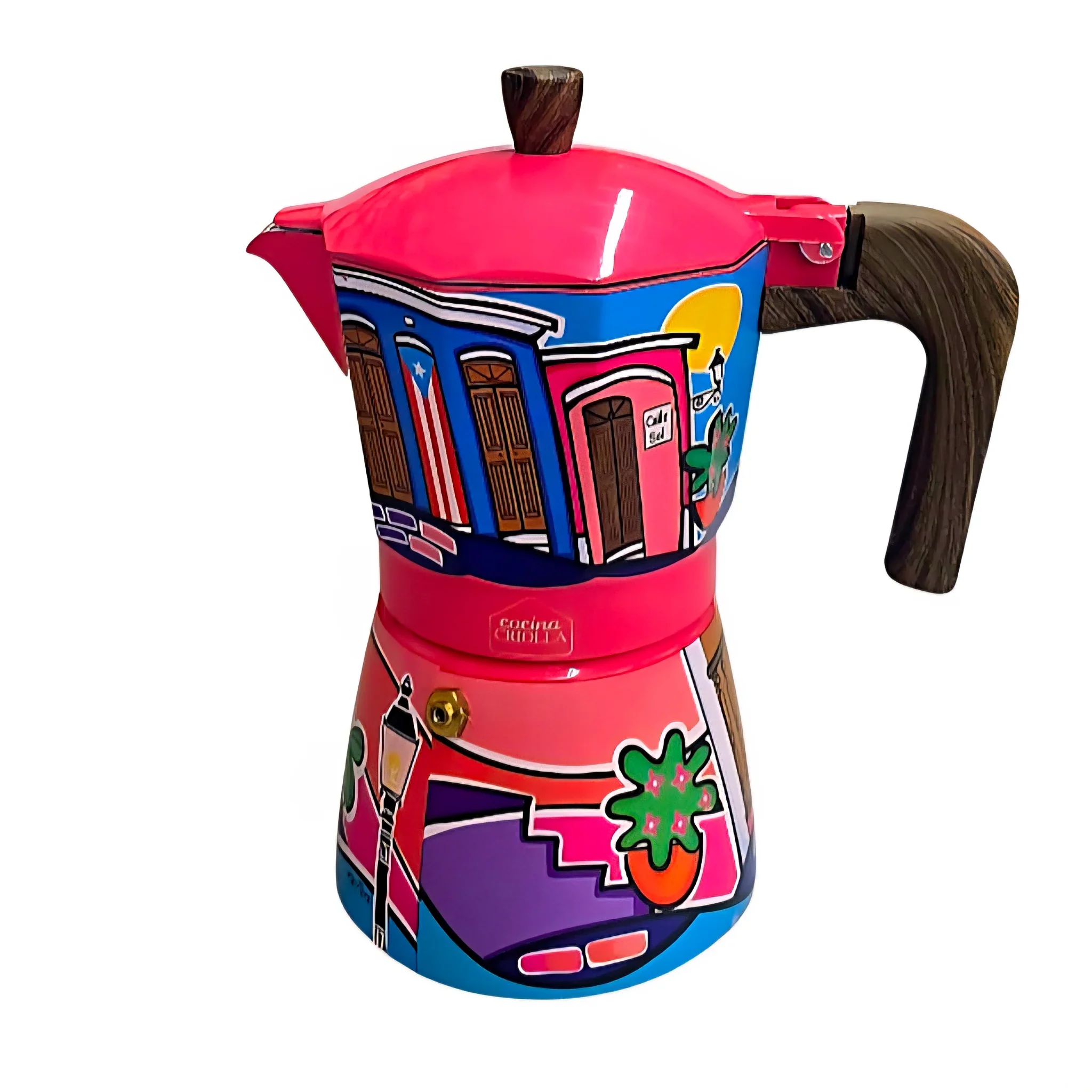 Cocina Criolla Moka Pots (Greca) - "Calle del Viejo San Juan" - Image 3