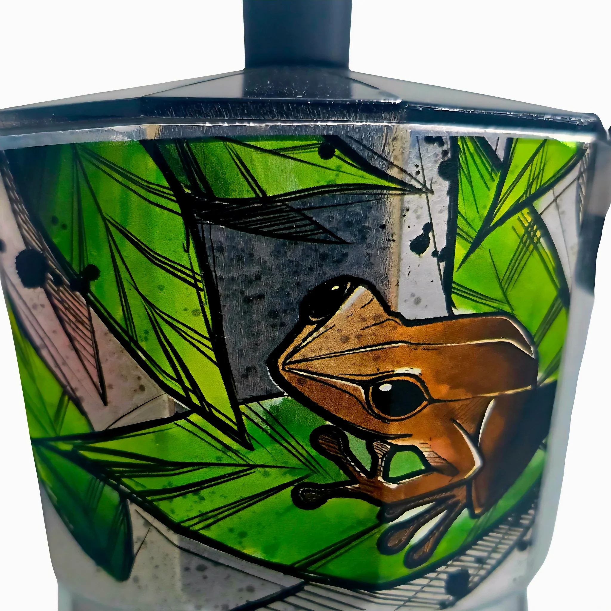 Cocina Criolla Moka Pots (Greca) Limited Edition -"Boricua" Design - Image 4