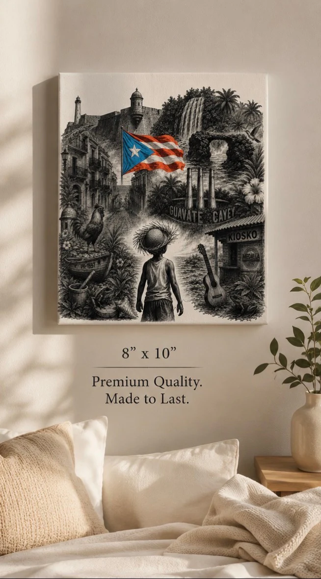 El Niño | Puerto Rico Canvas Wall Art | 8x10 Cotton Canvas Decor | Cultural Island Artwork - Image 5