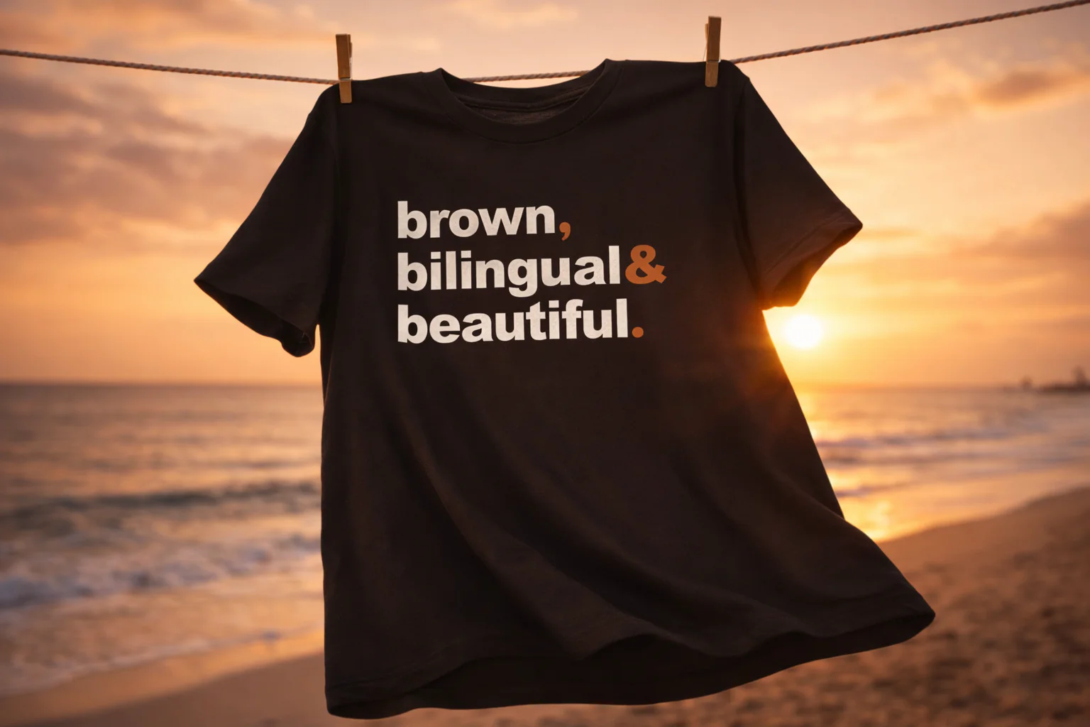 Brown, Bilingual and Beautiful - Unisex T-Shirt - Image 2